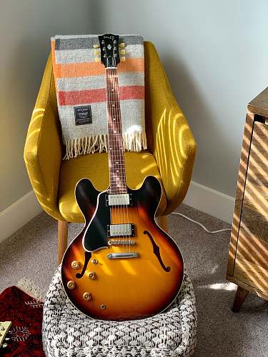 tn brown and black electric guitar usa